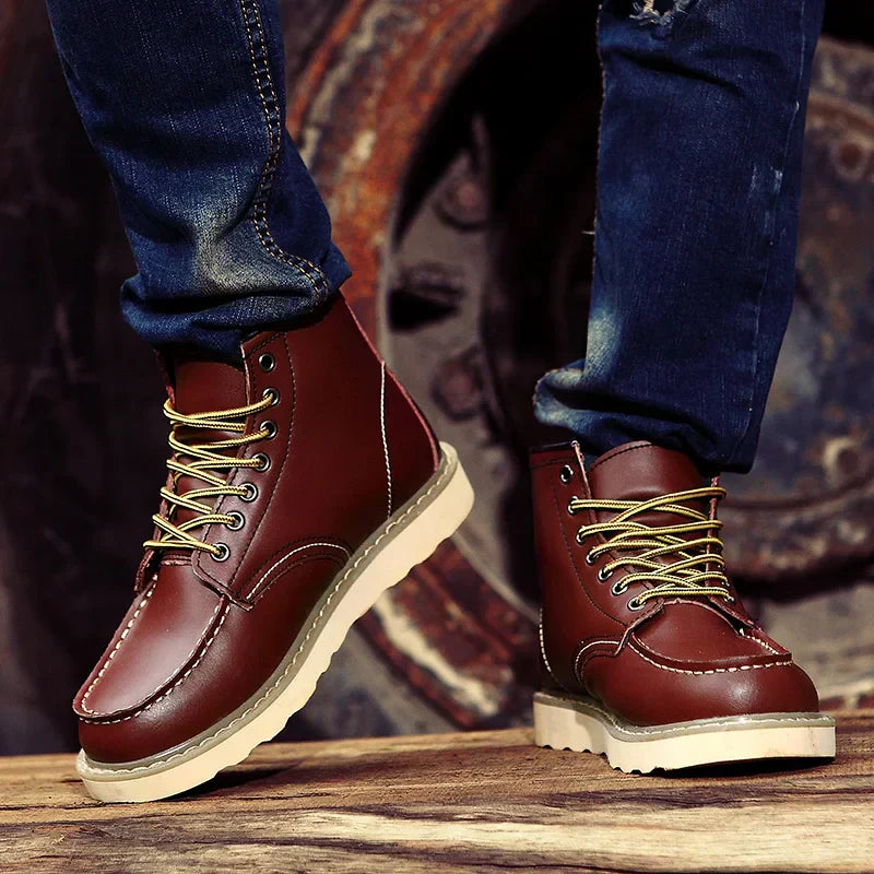 MARIO – botas retro de cuero genuino