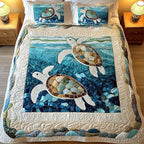 Quilted Turtles 3-Piece Bedding Set