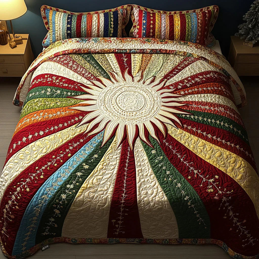 Solar Shine 3-Piece Quilted Bedding Set