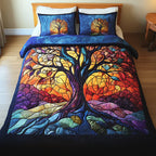 Tree of Life 3-Piece Quilted Bed Sheet Set