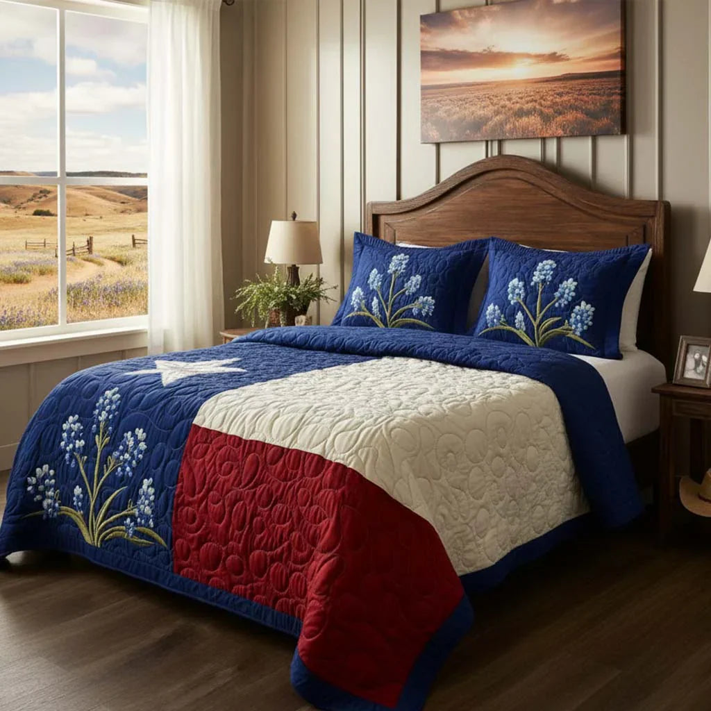 Texas Pride 3-Piece Quilted Bedding Collection