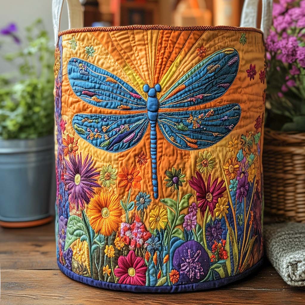 Vibrant Meadow Glow Laundry Basket