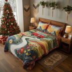 Vintage Travel 3-Piece Quilted Bedding Set