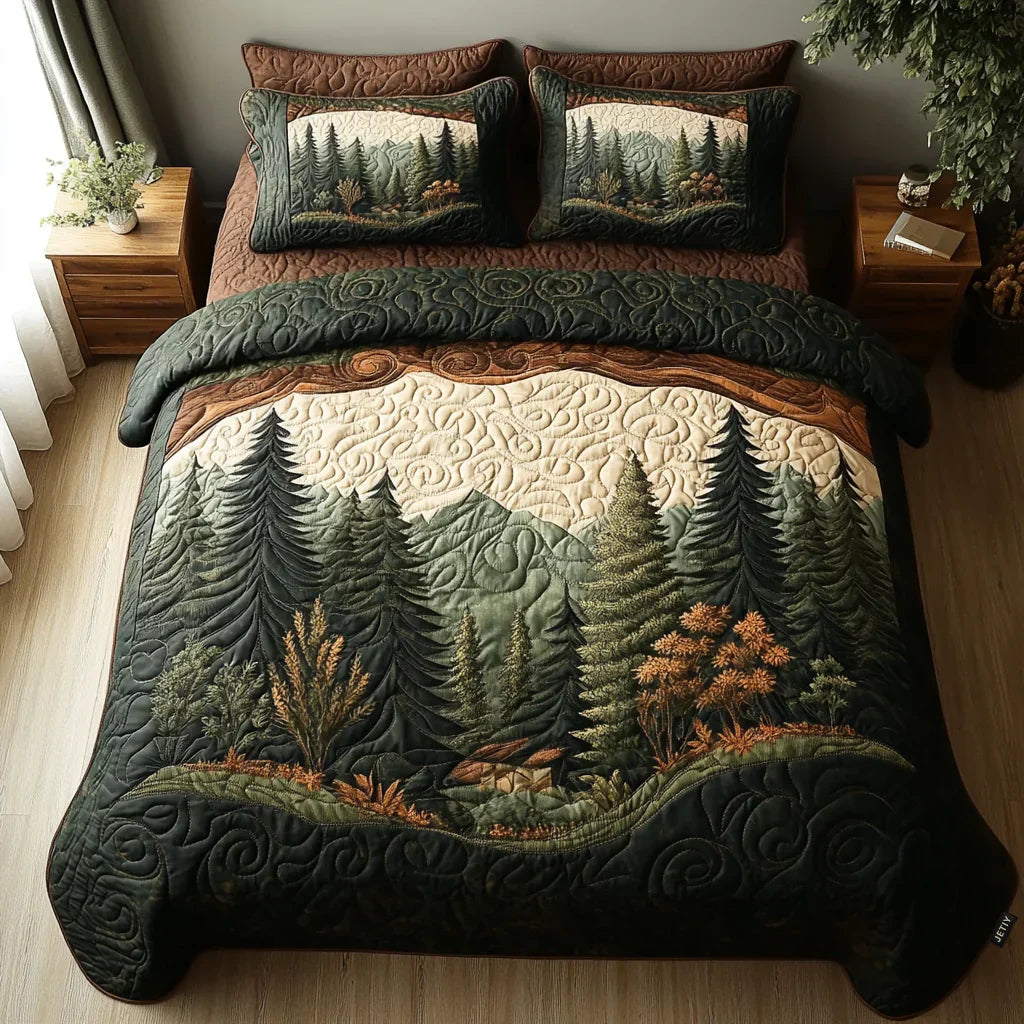 Forest Walk 3-Piece Quilted Bedspread Collection
