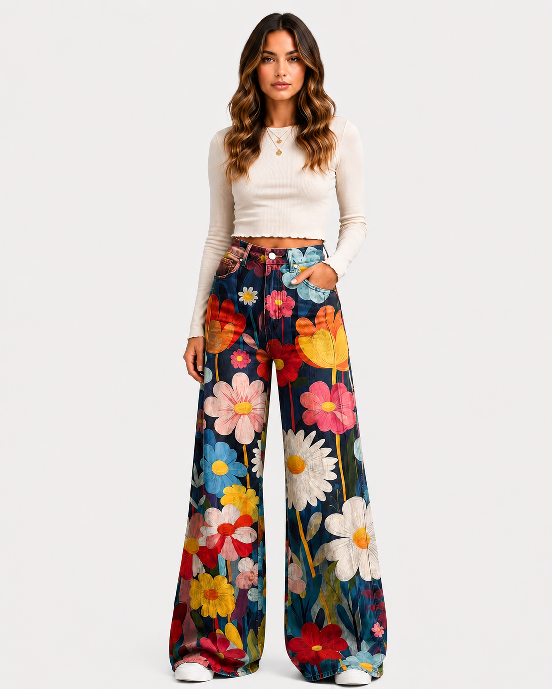 Zoe | Wide-Leg Floral Print Pants