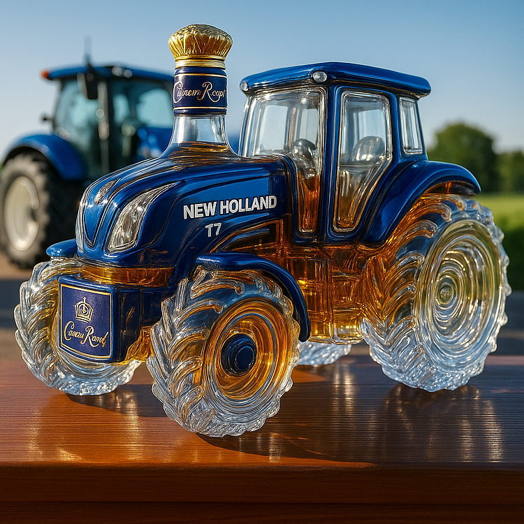 Whiskey Bottle Designed as a Classic New Holland T7 Tractor