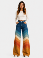 Ella | Retro Zig Zag Elegant Pants