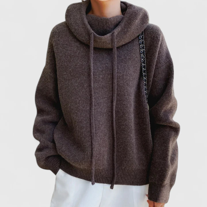 Zoe | Cozy Sweater with High Collar and Hood