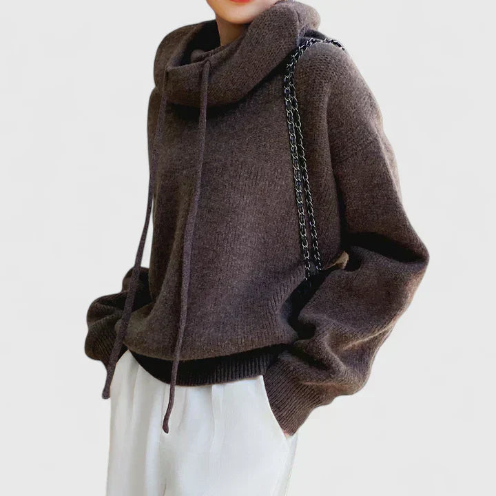 Zoe | Cozy Sweater with High Collar and Hood