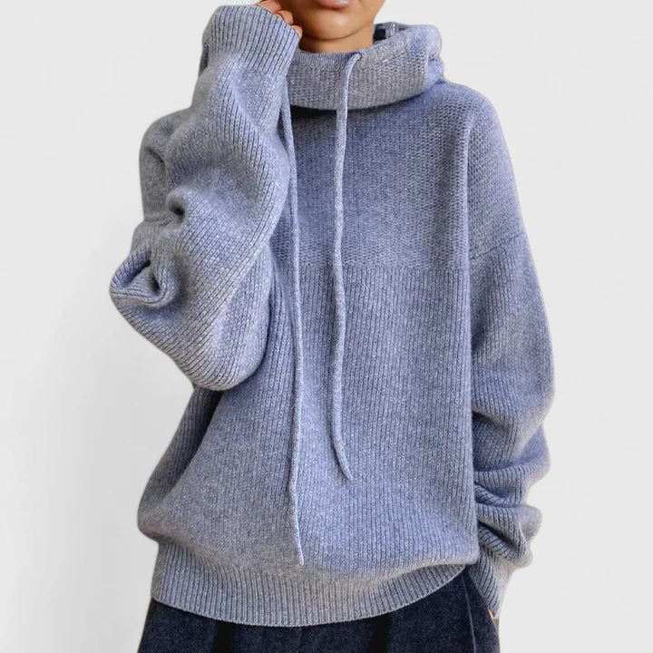 Zoe | Cozy Sweater with High Collar and Hood