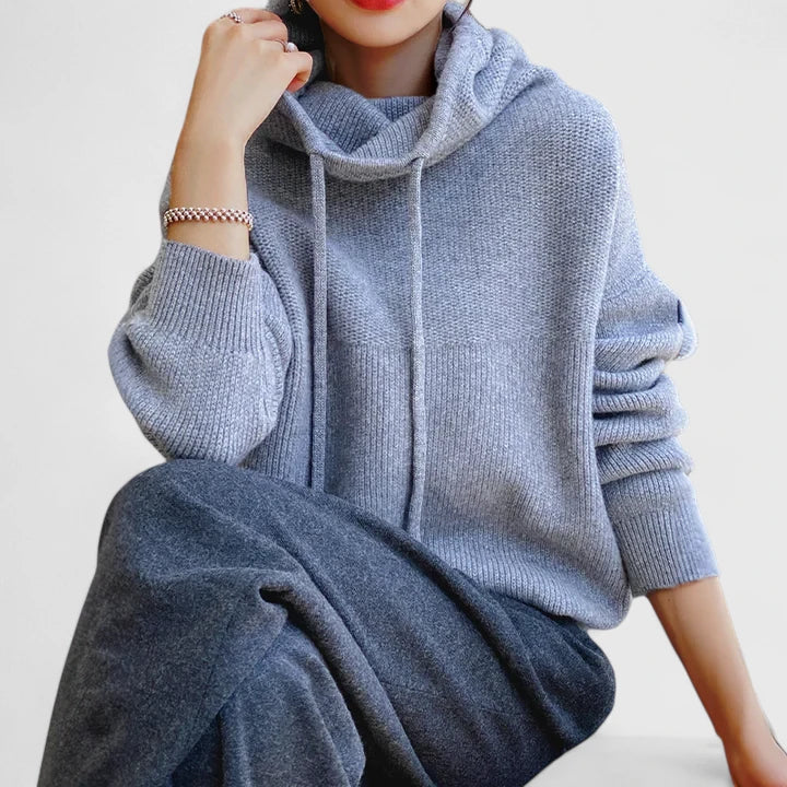 Zoe | Cozy Sweater with High Collar and Hood