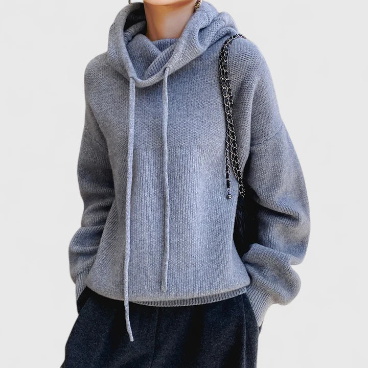 Zoe | Cozy Sweater with High Collar and Hood