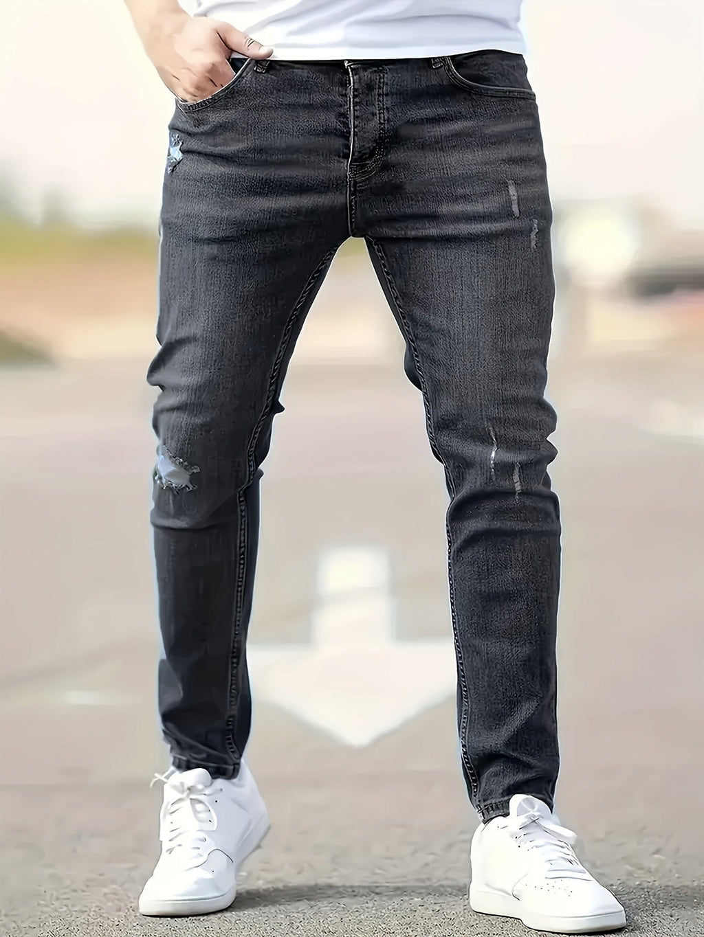 Alex | Trendy Ripped Slim Jeans