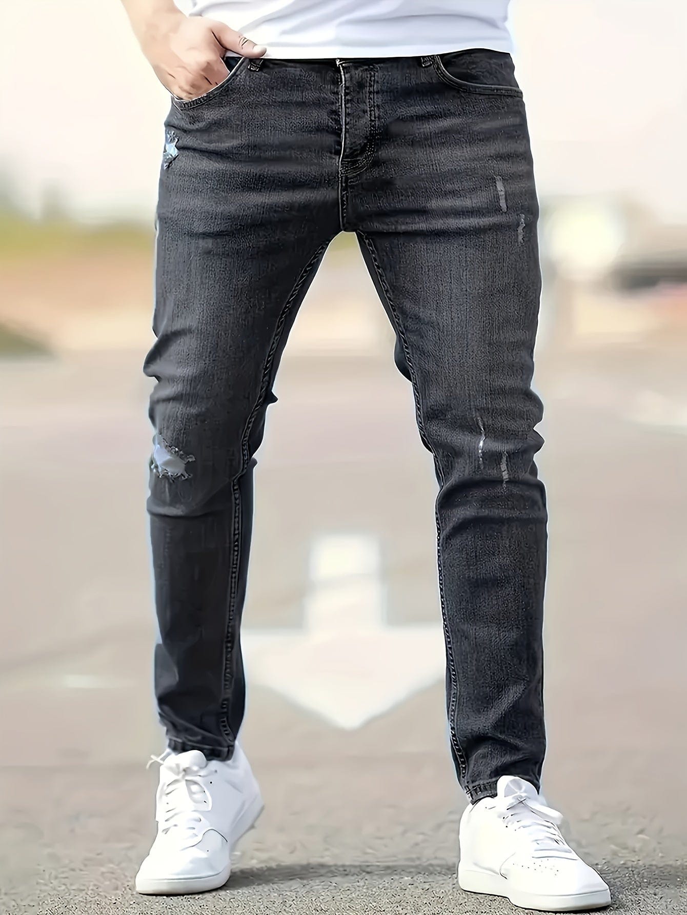 Alex | Trendy Ripped Slim Jeans