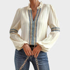 Penelope | Vintage Blouse with V-Neck
