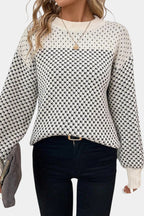 Sadie | Color Block Crew Neck Sweater
